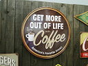 コーヒーショップ U.S.ヘヴィースチールサイン (ラウンド/Lサイズ) 看板 アメリカン雑貨 アメリカ雑貨 グッズ