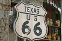 昔のルート66　ウッドサイン　（ルート66/テキサス）