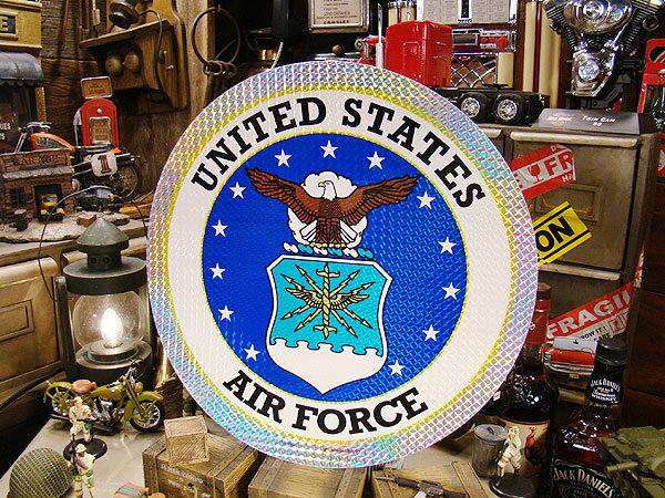 ミリタリープリズムステッカー XLサイズ （U.S.エアフォース） アメリカン雑貨 アメリカ雑貨 ミリタリーグッズ ミリタリー雑貨 サバイバルゲーム サバゲー おしゃれ かっこいい ショップインテリア
