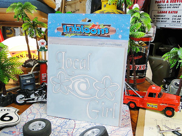 3Dカットアウトステッカー　Lサイズ　（ローカルガール）　アメリカン雑貨　アメリカ雑貨　グッズ