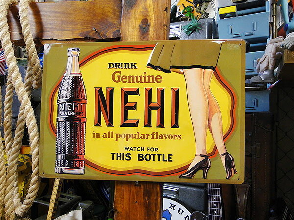 NEHI　エンボス　ティンサイン　看板　アメリカン雑貨　アメリカ雑貨　グッズ