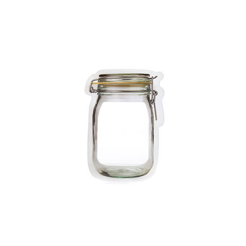 ガラスジャーみたいなジッパーバッグ （Sサイズ/4枚入り） アメリカン雑貨 アメリカ雑貨 グッズ