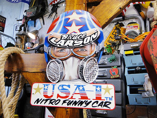 ブルース・ラーソンUSA-1 U.S.ヘヴィースチールサイン 看板 アメリカン雑貨 アメリカ雑貨 グッズ