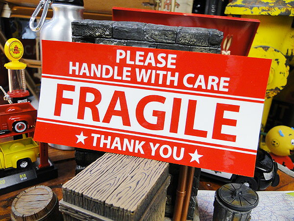 U.S.パブリックサインステッカー (割れ物注意) アメリカン雑貨 アメリカ雑貨 グッズ