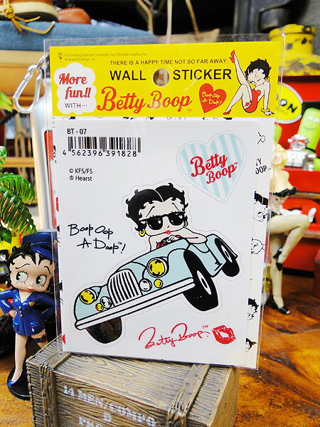 ベティ・ブープ ミニステッカー （ドライビングベティ） アメリカン雑貨 アメリカ雑貨 グッズ