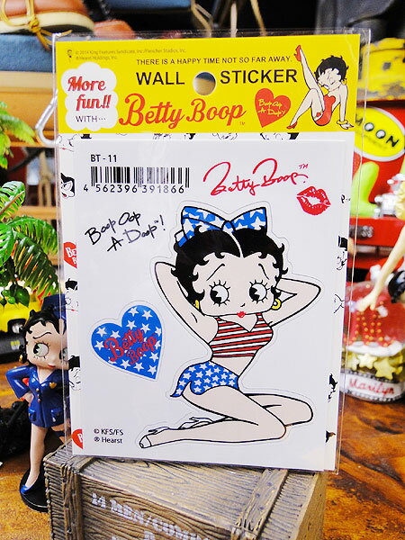 ベティ・ブープ ミニステッカー （星条旗ウェア） アメリカン雑貨 アメリカ雑貨 グッズ