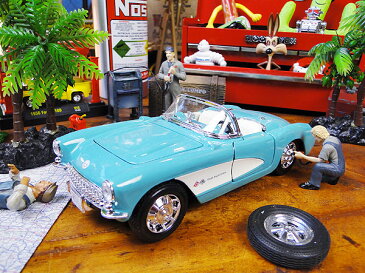 マイスト 1957年シボレー・コルベットのダイキャスモデルカー 1/24 スケール ■ ミニカー アメ車 アメリカ雑貨 アメリカン雑貨 アメリカ 雑貨 インテリア こだわり派が夢中になる人気のアメリカ雑貨屋 小物 モデルカー 正規品