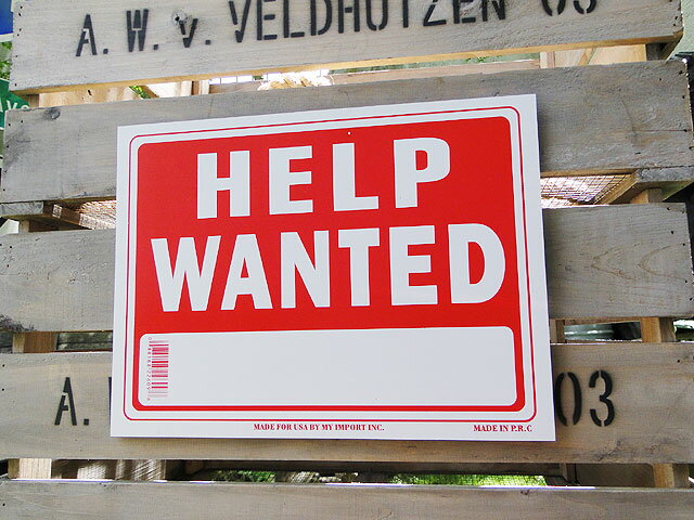 アメリカのプラスチックサインプレート Sサイズ (求人) 看板 アメリカン雑貨 アメリカ雑貨 グッズ