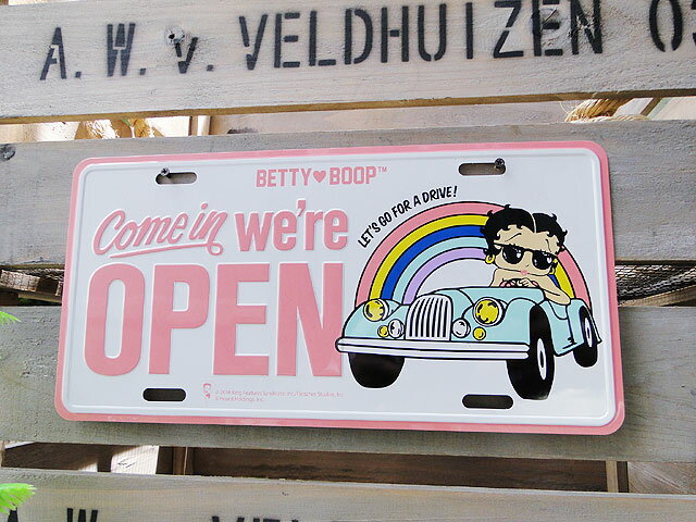 ベティ・ブープ ライセンスプレート （レインボードライブ） アメリカン雑貨 アメリカ雑貨 グッズ