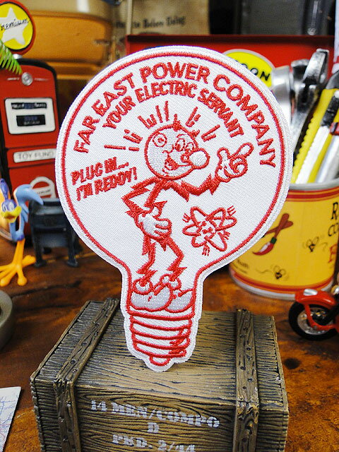 レディキロワット　ワッペン　（バルブシェイプ）　アメリカン雑貨　アメリカ雑貨　グッズ 世田谷ベー..