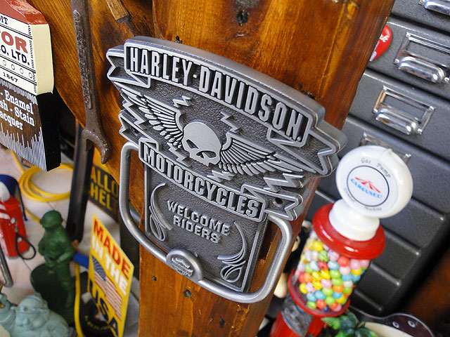 ハーレーダビッドソン　スカル　ドアノッカー　アメリカン雑貨　アメリカ雑貨　グッズ HARLEY　DAVIDSON　おしゃれ　かっこいい　バイク　バイカー　ブランド　ガレージの商品画像 2