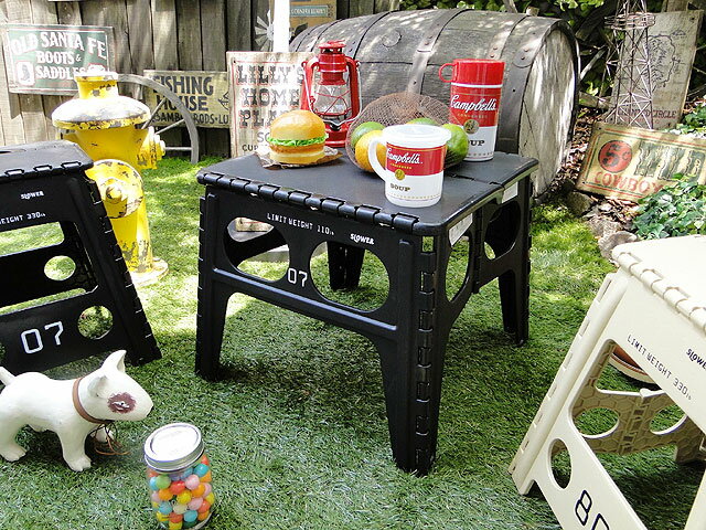 フォルディング・テーブル(ブラック) ■ アメリカン雑貨 アメリカ雑貨 アメリカ 雑貨 人気 おしゃれ アウトドア キャンプ ピクニック ローテーブル 花見 ピクニックテーブル 折りたたみ 折り畳み インテリア レジャーテーブル 海水浴 グッズ