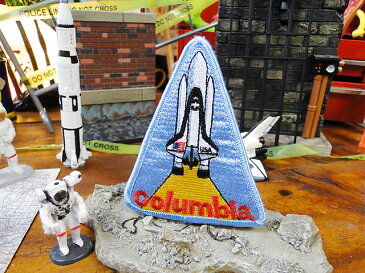 NASAワッペン(スペースシャトル・コロンビア) ■ 自分仕様だから愛着も強くなる!アメリカ雑貨屋 アメリカン雑貨 おしゃれ アルファベット エンブレム アメ雑貨 アイロン 手芸 クラフト パッチ 人気 刺繍 接着 カッコイイ ファッション ミリタリーグッズ