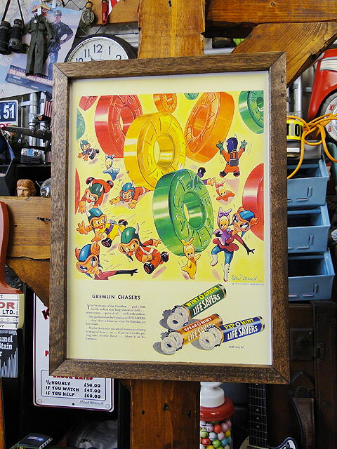 ポスターフレーム　（ライフセーパー/パニック）　ポスター＆木製フレームのセット　アメリカン雑貨　アメリカ雑貨　グッズ