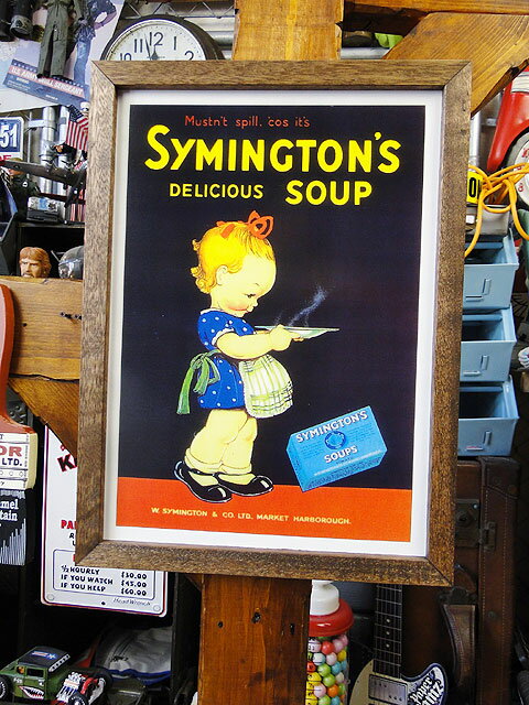 ポスターフレーム (サイミントンスープ) ポスター&木製フレームのセット アメリカン雑貨 アメリカ雑貨 グッズ