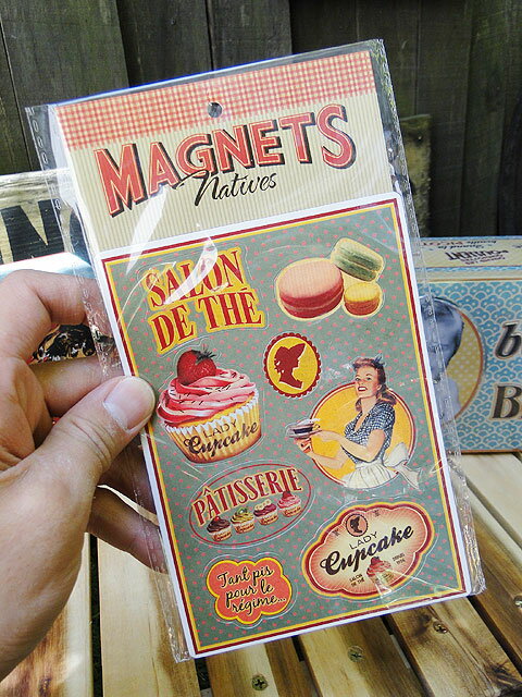 フレンチアメリカン　ミニマグネットセット　（スイーツ）　アメリカン雑貨　アメリカ雑貨　グッズ