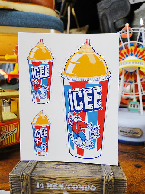 アイシー オフィシャルステッカー （カップフローズン/オレンジ） アメリカン雑貨 アメリカ雑貨 グッズ