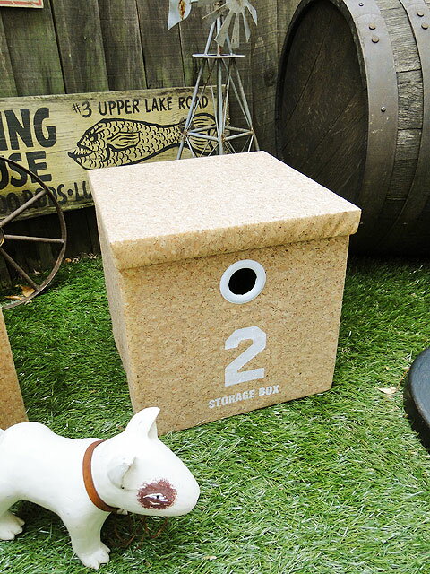 コルクストレージボックス (Mサイズ) アメリカン雑貨 アメリカ雑貨 グッズ