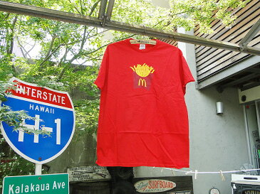 マクドナルドのオフィシャルTシャツ（マックフライポテト）　■ アメリカ雑貨 アメリカン雑貨 アメリカ 雑貨 Tシャツ　マック　マクド メンズ レディース 帽子 キッズ 夏 アウトドア つば付き ジュニア フリーサイズ 人気 かわいい アメカジ スポーツ おもしろ