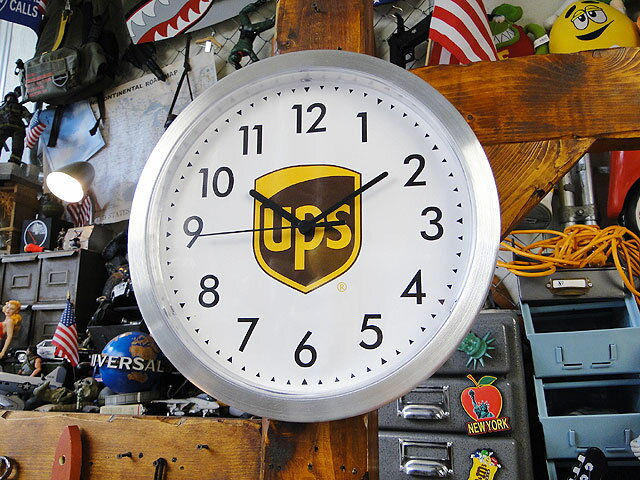 UPS ウォールクロック アメリカン雑貨 アメリカ雑貨 グッズ モダン 壁掛け時計 おしゃれ かっこいい