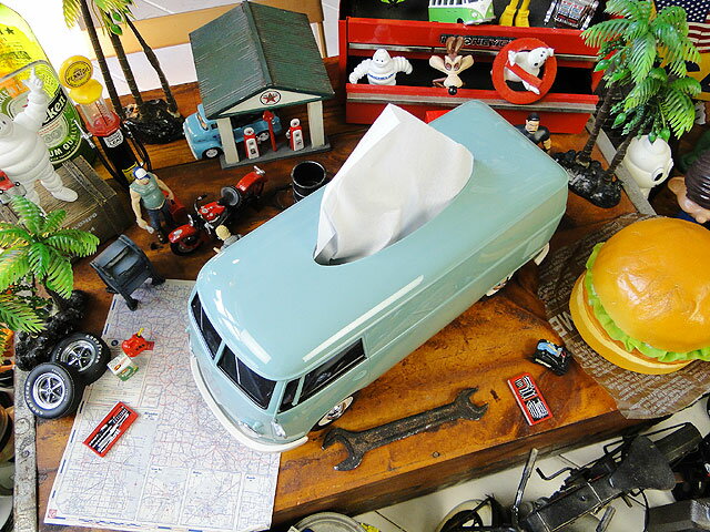 ワーゲンバス ティッシュボックス (ミントグリ...の紹介画像2