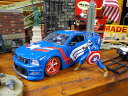 Jada マーベル アベンジャーズ キャプテン アメリカ & 2006年 フォード マスタングGT ダイキャストミニカー 1/24スケール アメリカン雑貨 アメリカ雑貨 モデルカー ジオラマ グッズ