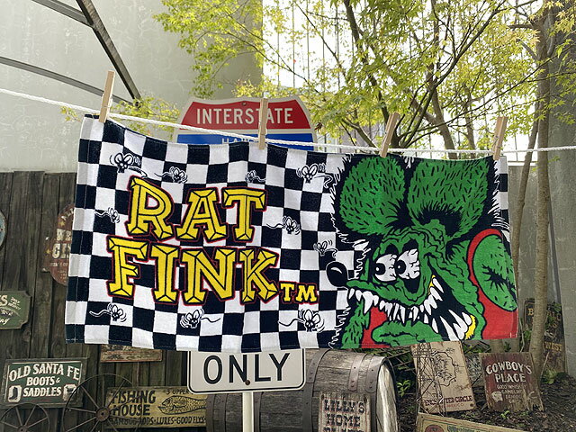 ラットフィンク　フェイスタオル　（チェッカー）　アメリカン雑貨　アメリカ雑貨　グッズ