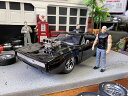 ★アウトレット★【訳あり品】Jada 映画 ワイルドスピード ダイキャストミニカー 1/24スケール (ドム/ダッジ チャージャーR/T) ドムのフィギュア付き...