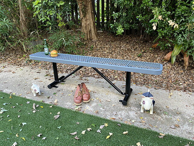 U.S.パークベンチ　ロングタイプ　（グレー）　アメリカン雑貨　アメリカ雑貨　グッズ ガーデニング　庭　おしゃれ　海外風　外国風 2