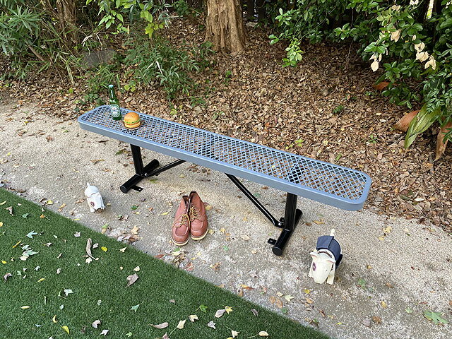 U.S.パークベンチ　ロングタイプ　（グレー）　アメリカン雑貨　アメリカ雑貨　グッズ ガーデニング　庭　おしゃれ　海外風　外国風 3