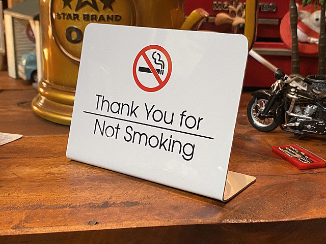 モーテルカウンターサイン （NO SMOKING/禁煙）