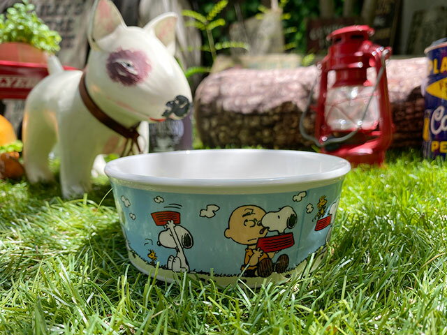 スヌーピーのドッグディッシュ（Snoopy Blue Sky with Charlie Brown）ペットボウル　犬用食器　猫　フードボウル　エサ皿