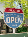 ハワイの道路標識 ウッドサイン (Come in We'er OPEN) 看板 アメリカン雑貨 アメリカ雑貨 ハワイアン雑貨 ハワイ雑貨 ハワイグッズ ハワイアングッズ おしゃれ ショップインテリア
