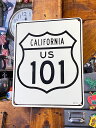 「カリフォルニア国道101号線標識」 ミニブリキ看板 アメリカン雑貨 アメリカ雑貨 グッズ