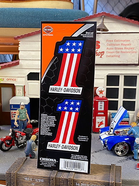 ハーレーダビッドソン オフィシャルステッカー ホログラムデカール （ナンバーワン/2P） アメリカン雑貨 アメリカ雑貨 グッズ HARLEY DAVIDSON おしゃれ かっこいい バイク バイカー ブランド ガレージ