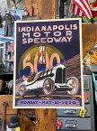 インディアナポリス・モーター・スピードウェイのブリキ看板（MONDAY-MAY-31-1920）