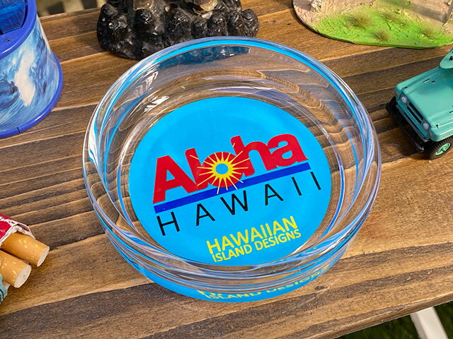ハワイアン　ガラスアシュトレイ　（アロハハワイ）