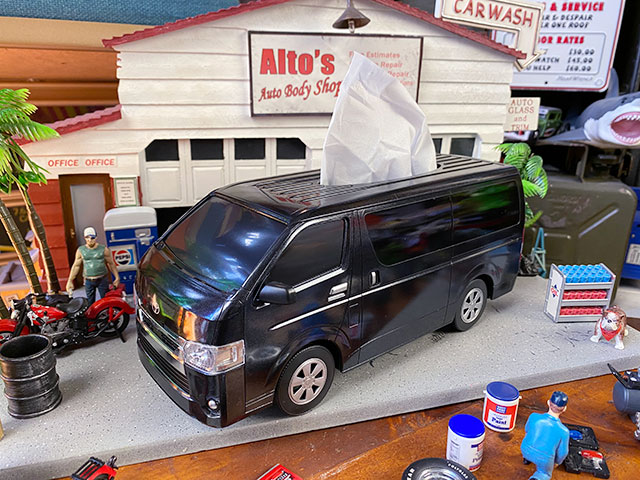 樂天商城 - トヨタ　ハイエース　ティッシュケース　（ブラック）　アメリカン雑貨　アメリカ雑貨　グッズ