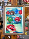 ポスターフレーム (m&m's/T-CLIK) ポスター&木製フレームのセット アメリカン雑貨 アメリカ雑貨 グッズ