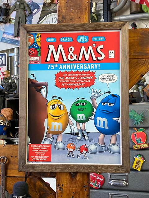 ポスターフレーム　（m&m's/75THアニバーサリー　M&M'S CANDIES）