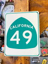 「カリフォルニア ハイウェイ49号線標識」 ミニブリキ看板 アメリカン雑貨 アメリカ雑貨 グッズ