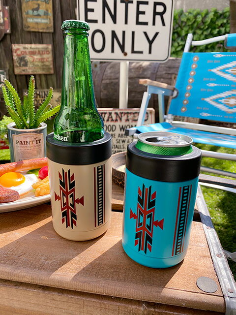 ネイティブパターン　缶クーラー　350ml缶用　（2個セット）　アメリカン雑貨　アメリカ雑貨　ウエスタ..