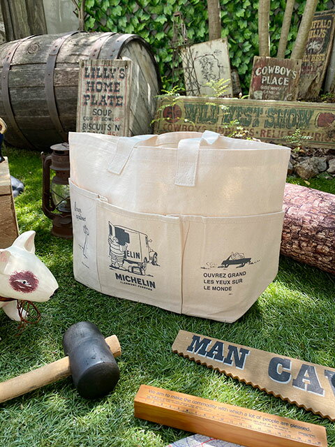 ミシュラン　6ポケット　トートバッグ　（バン）　アメリカン雑貨　アメリカ雑貨　グッズ