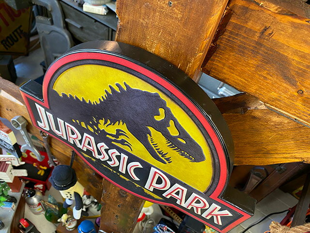 映画「ジュラシックパーク」タイトルロゴのオフィシャル3Dメタルサイン