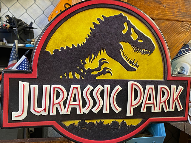 映画「ジュラシックパーク」タイトルロゴのオフィシャル3Dメタルサイン