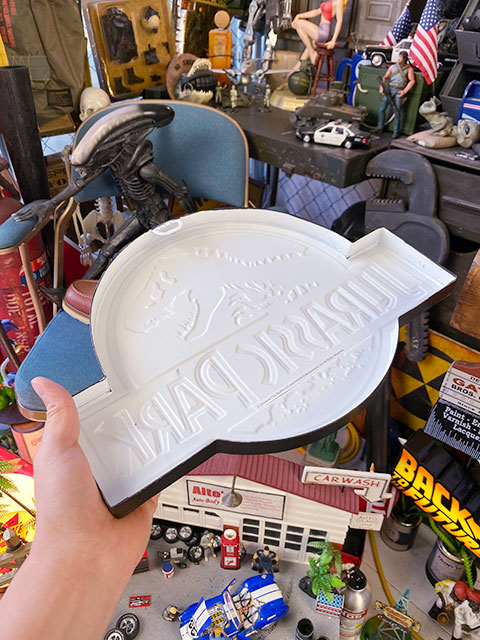 映画「ジュラシックパーク」タイトルロゴのオフィシャル3Dメタルサイン