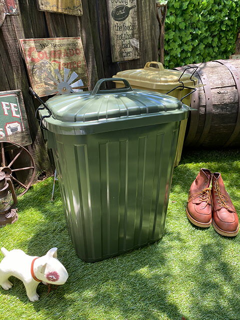 ミリタリートラッシュボックス　ゴミ箱　60リットルサイズ　（オリーブドラブ）　単品　アメリカン雑貨..