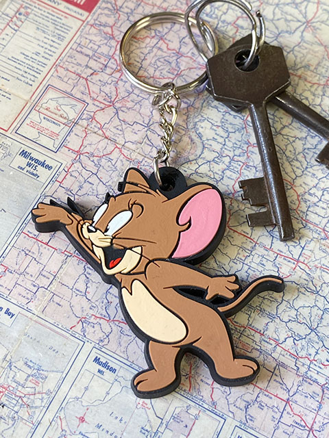 トムとジェリー ラバーキーホルダー (ジェリー/いたずら) アメリカン雑貨 アメリカ雑貨 グッズ