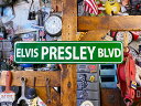 「エルヴィス・プレスリー大通り」 ストリートサイン ELVIS PRESLEY BLVD 看板 アメリカン雑貨 アメリカ雑貨 グッズ