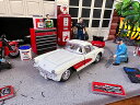 1957年 シボレー コルベット ダイキャストミニカー 1/34スケール (ホワイト) プルバックカー アメリカン雑貨 アメリカ雑貨 モデルカー ジオラマ グ...